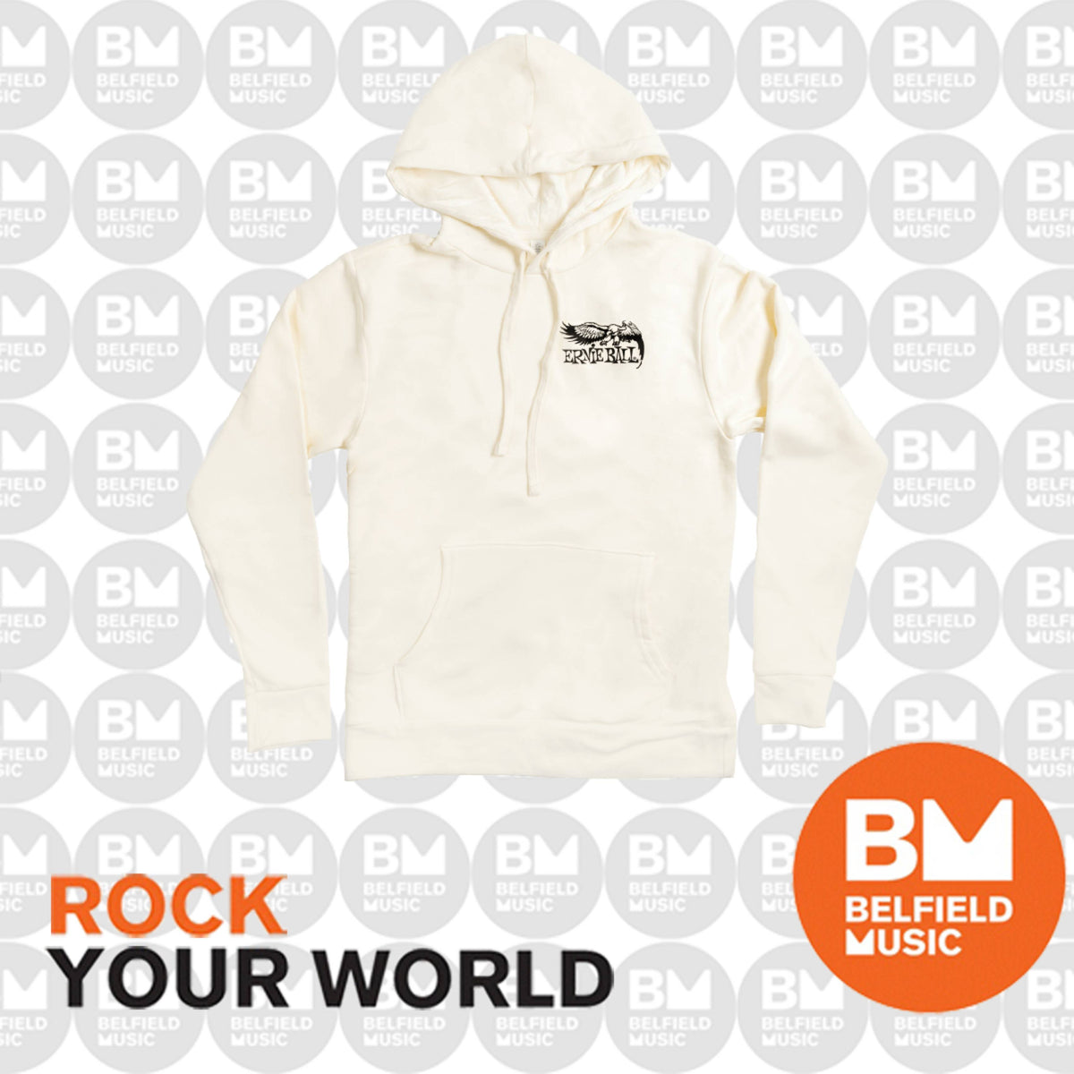 Ernie Ball 6014 Eagle Fleece Hoodie Jumper - Natural - 2X-Large