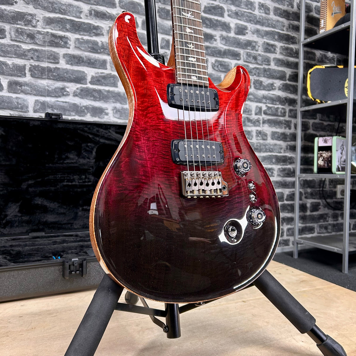 PRS Paul Reed Smith Custom 24-08 Mango Top Limited Edition Electric Guitar Fire Red Grey Black Fade