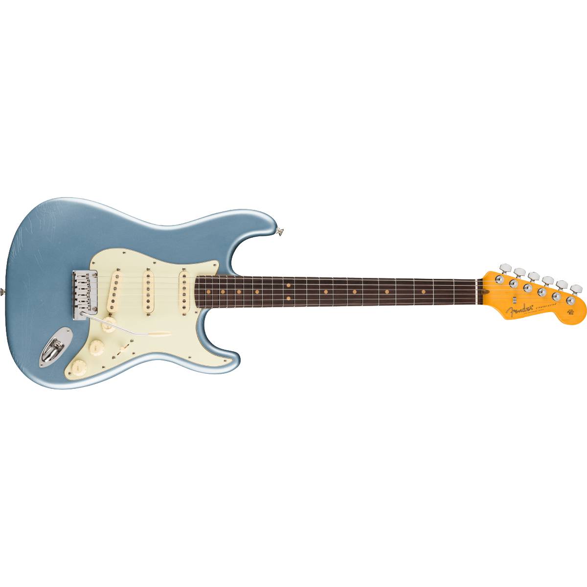 Fender American Ultra Luxe Vintage 60s Stratocaster Electric Guitar Rosewood FB Ice Blue Metallic - 0118220883