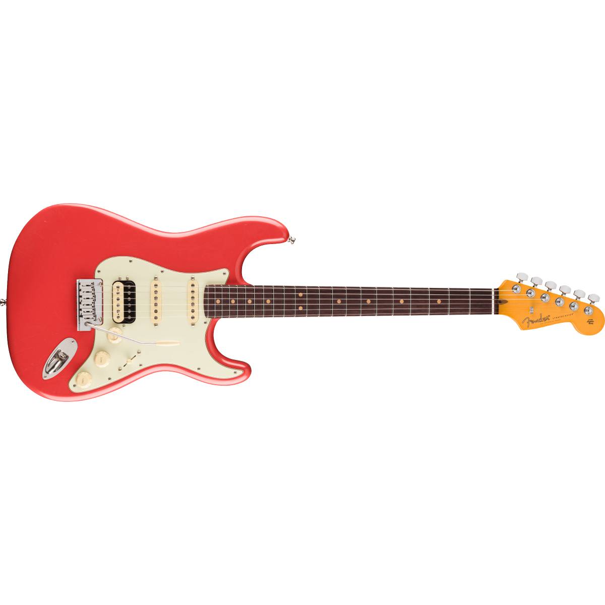 Fender American Ultra Luxe Vintage 60s Stratocaster HSS Electric Guitar Rosewood FB Fiesta Red - 0118230840