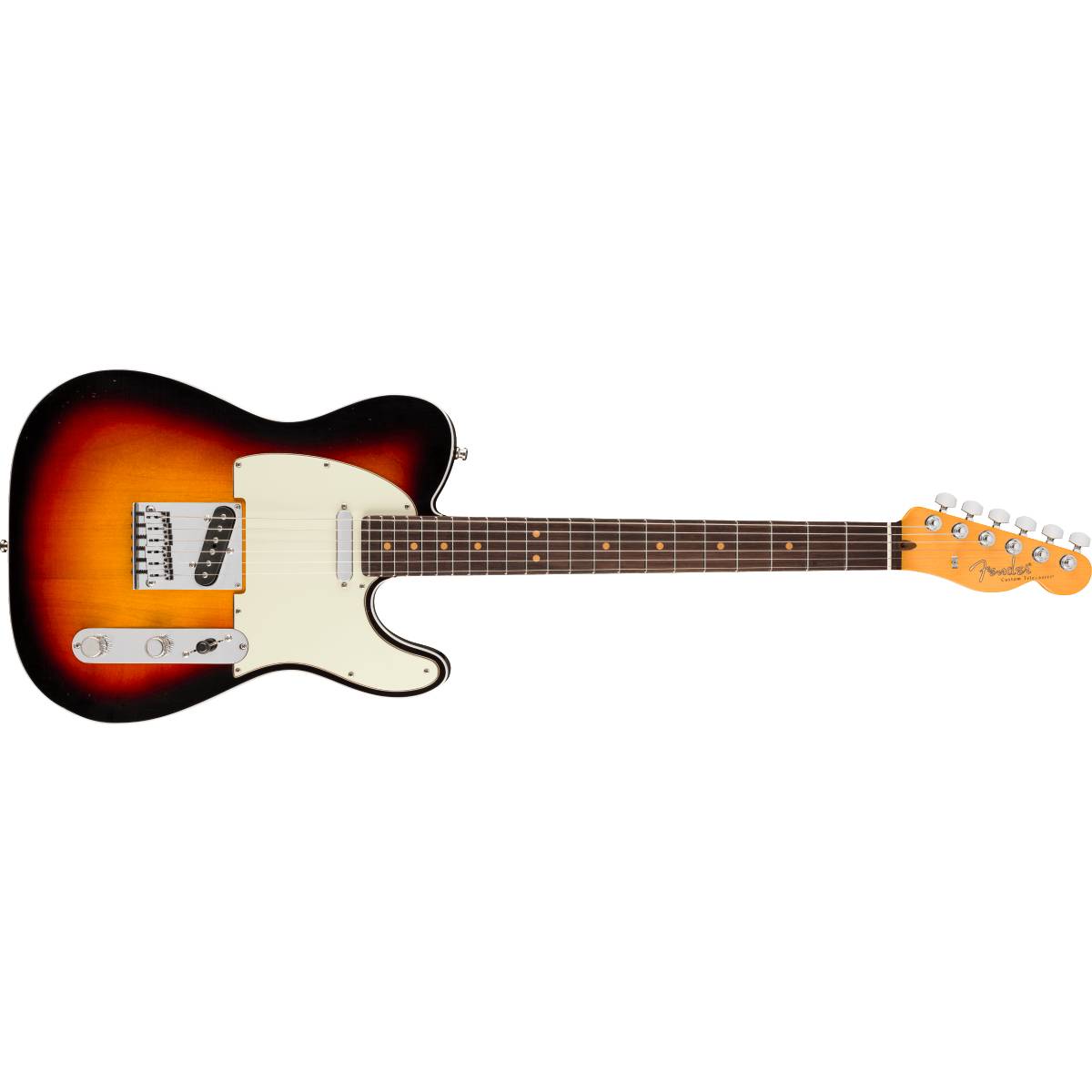 Fender American Ultra Luxe Vintage 60s Telecaster Custom Electric Guitar Rosewood FB 3-Color Sunburst - 0118250800