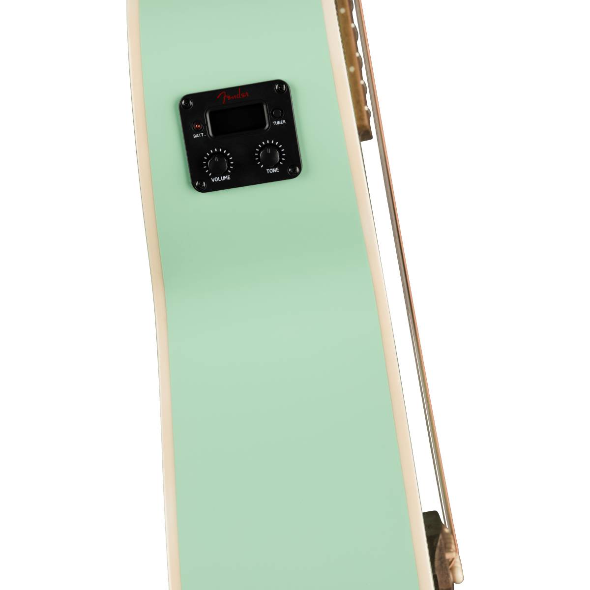 Fender California Standard Monterey E Acoustic Guitar Ivory Pickguard Surf Green - 0974251557
