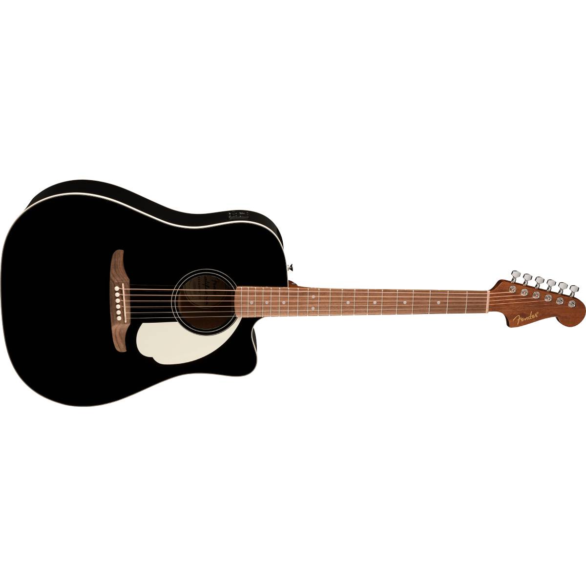 Fender California Standard Redondo CE Acoustic Guitar Ivory Pickguard Black - 0974221506
