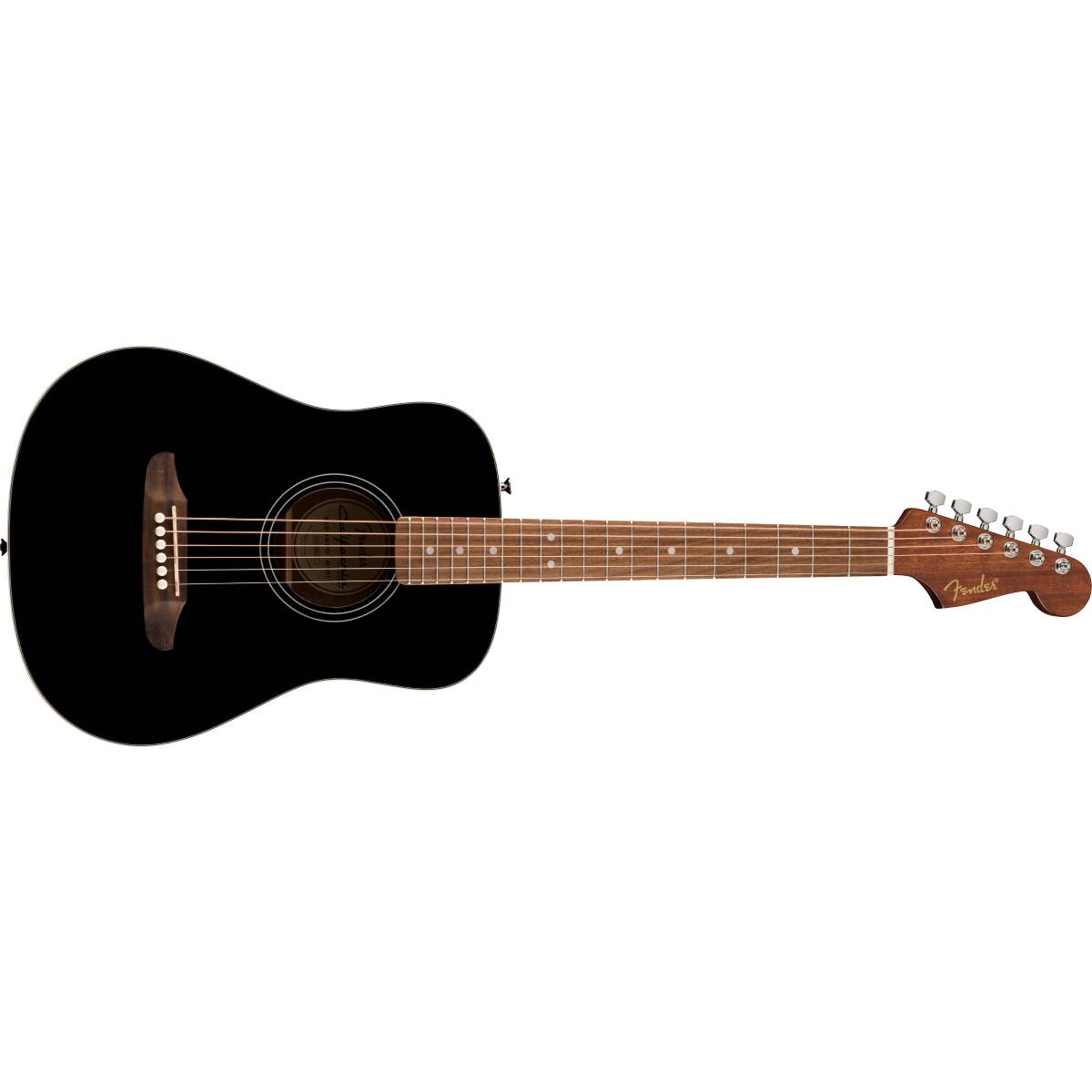 Fender California Standard Redondo Mini Acoustic Guitar Black w/ Bag - 0974101106