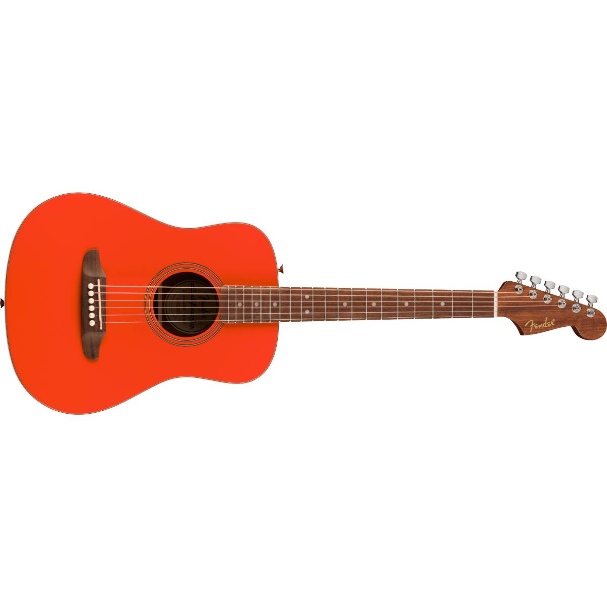 Fender California Standard Redondo Mini Acoustic Guitar Fiesta Red w/ Bag - 0974101140