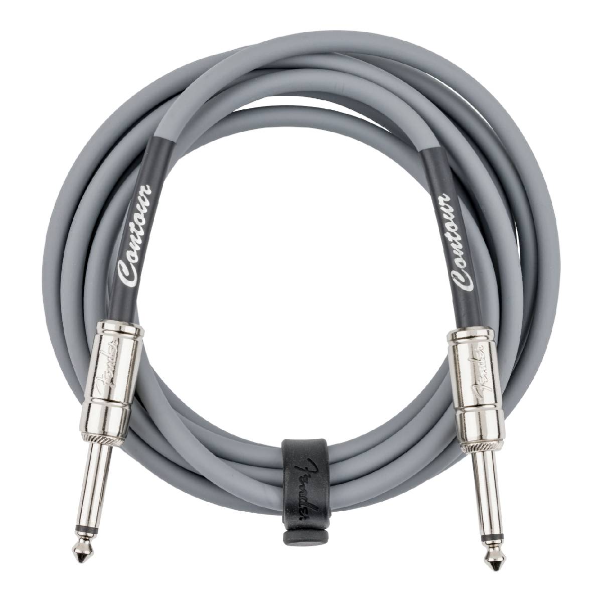 Fender Contour Series Instrument Cable 4.5m (15ft) Guitar Lead Inca Silver - 0990571024