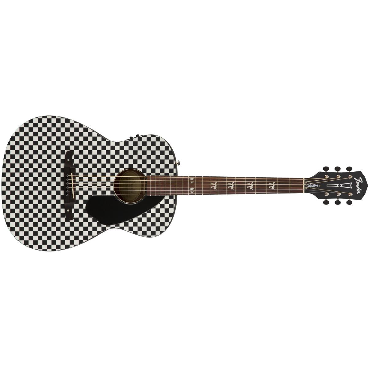 Fender FSR Tim Armstrong Hellcat Acoustic Guitar Checkerboard w/ Pickup - 0971752088