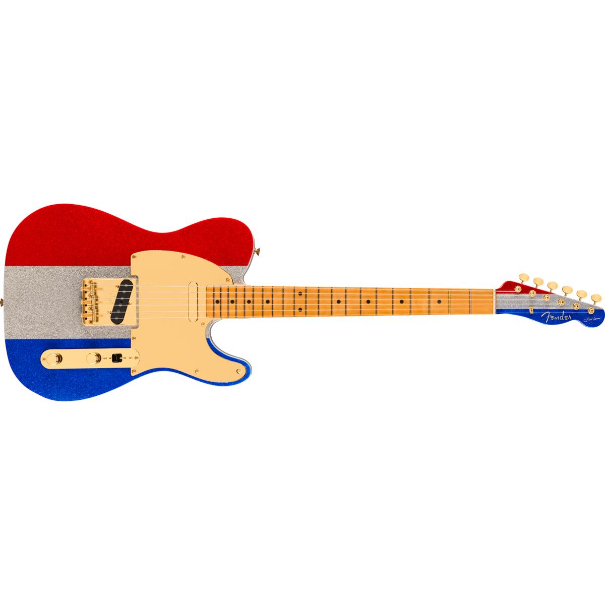Fender Limited Edition Buck Owens Telecaster Electric Guitar MN Silver &amp; Blue Sparkle - MIM 0140452371