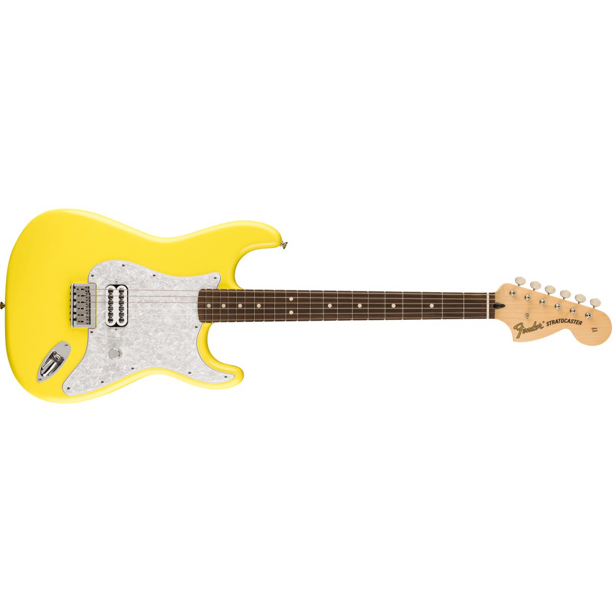 Fender Limited Edition Tom Delonge Stratocaster Electric Guitar RW Graffiti Yellow - MIM 0148020363