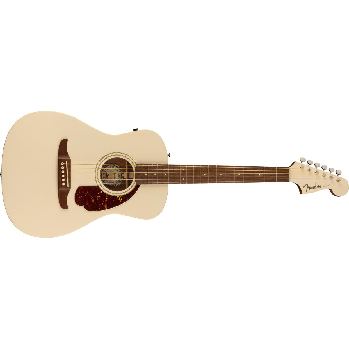 Fender Malibu Player Acoustic Guitar Olympic White w/ Tortoiseshell Pickguard - 0970722505