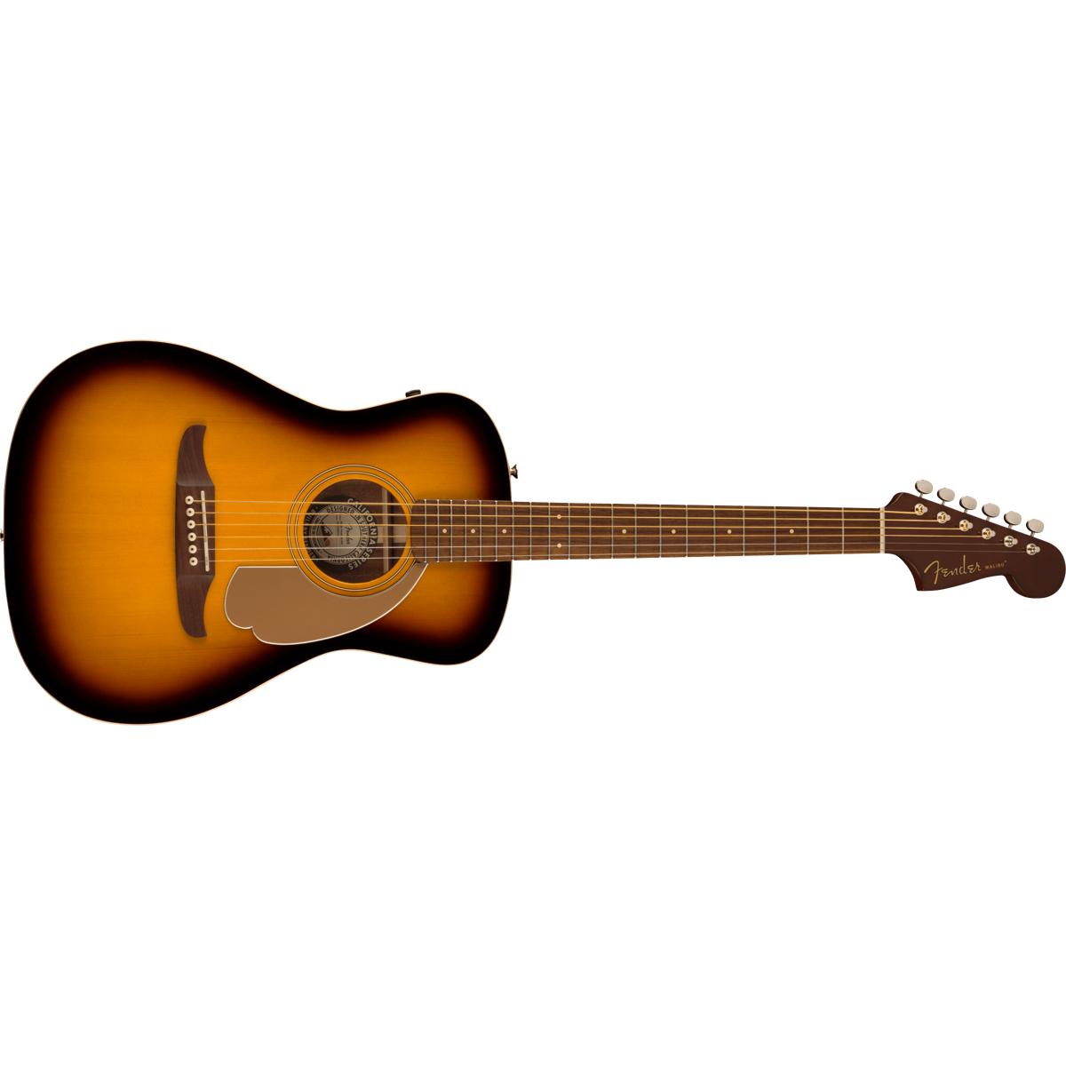 Fender Malibu Player Acoustic Guitar Sunburst w/ Gold Pickguard - 0970722503
