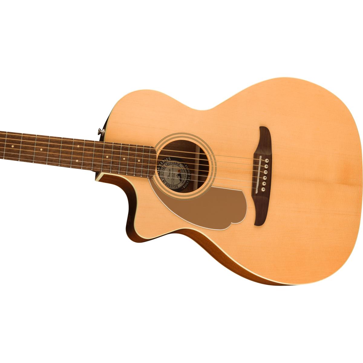 Fender Newporter Player Acoustic Guitar Left-Handed Natural w/ Gold Pickguard - 0970748521