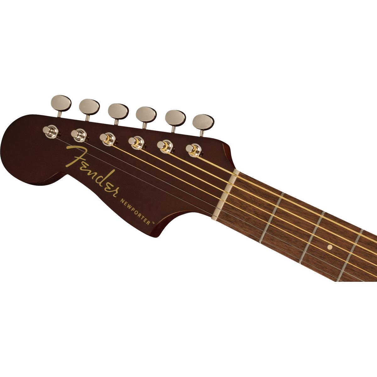 Fender Newporter Player Acoustic Guitar Left-Handed Natural w/ Gold Pickguard - 0970748521
