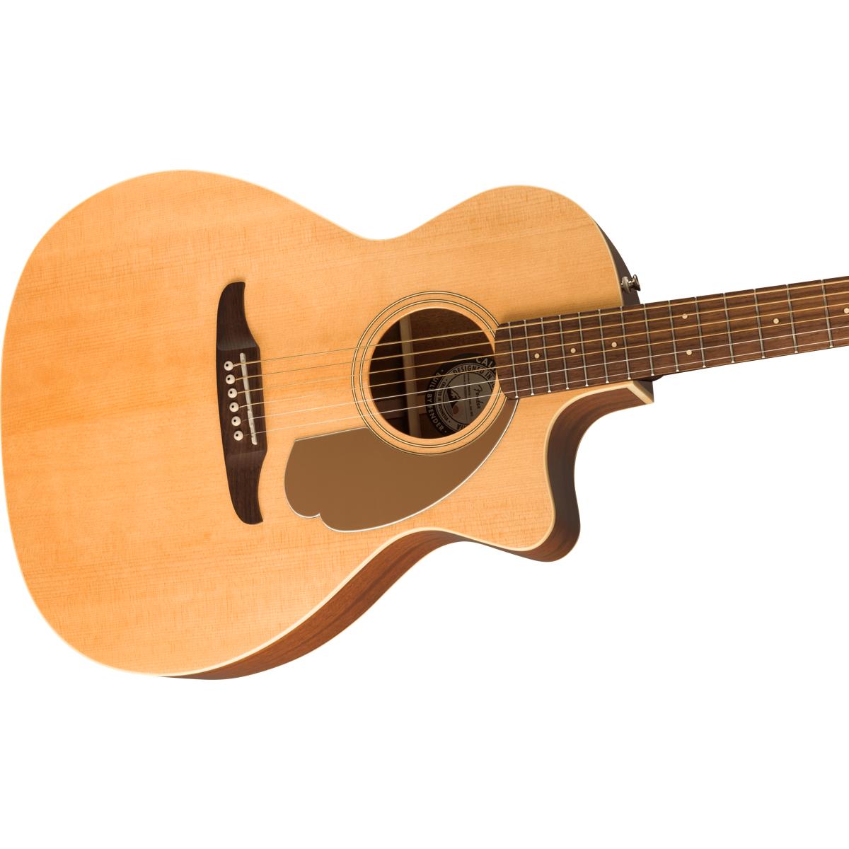 Fender Newporter Player Acoustic Guitar Natural w/ Gold Pickguard - 0970743521