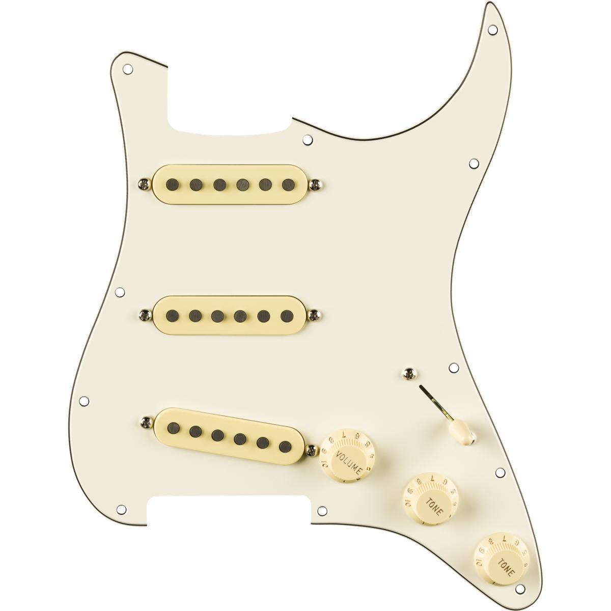 Fender Pre-Wired Strat Pickguard Eric Johnson Signature Parchment 11 Hole - 0992248509