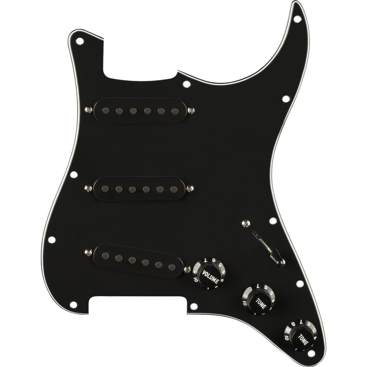 Fender Pre-Wired Strat Pickguard Pure Vintage 65 w/ Reverse Wound Middle Pickup Black 11 Hole - 0992237506