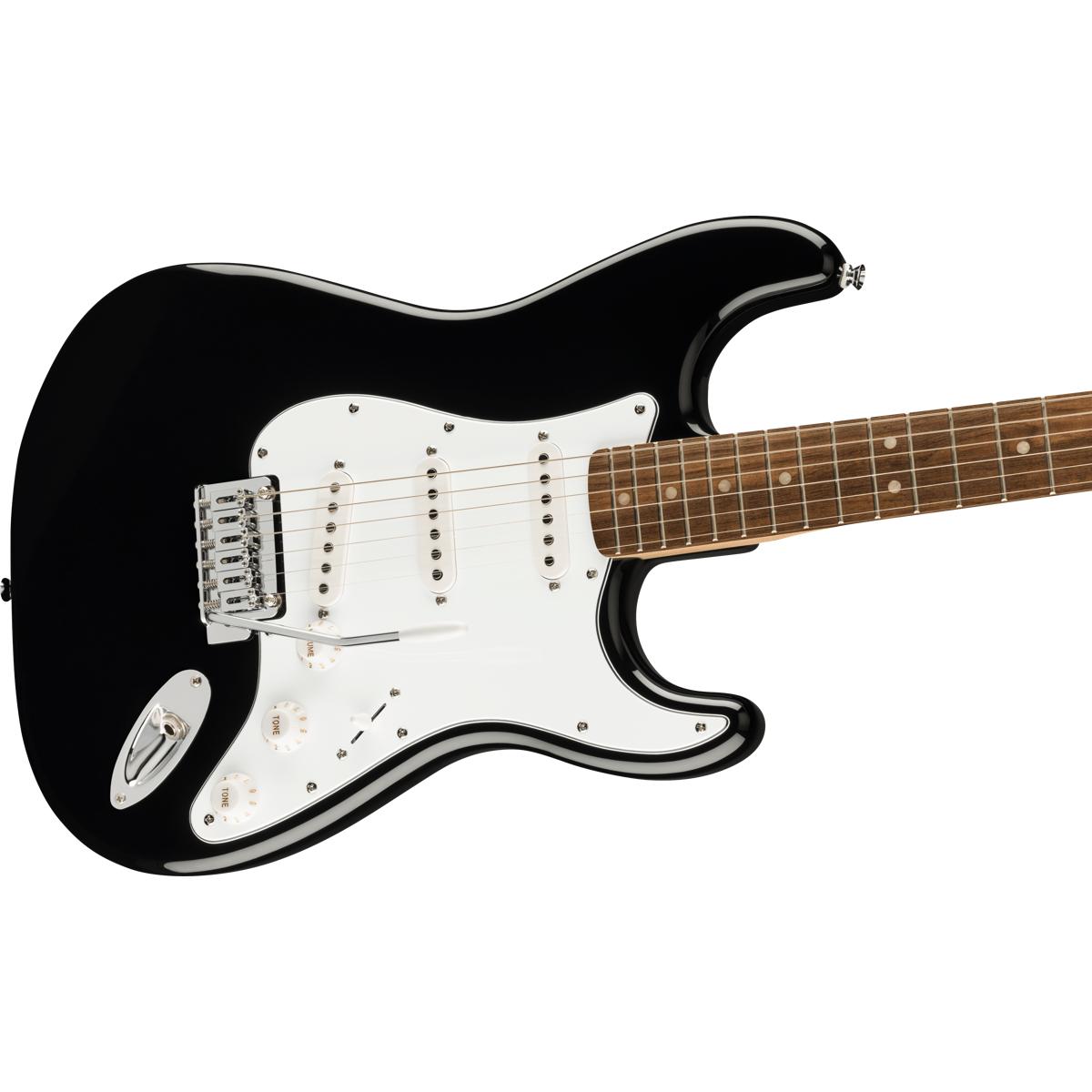 Fender Squier Affinity Series Stratocaster Guitar Pack Black w/ Mustang Micro & Headphones - 0372873106