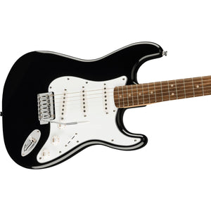 Fender Squier Affinity Series Stratocaster Guitar Pack Black w/ Mustang Micro & Headphones - 0372873106