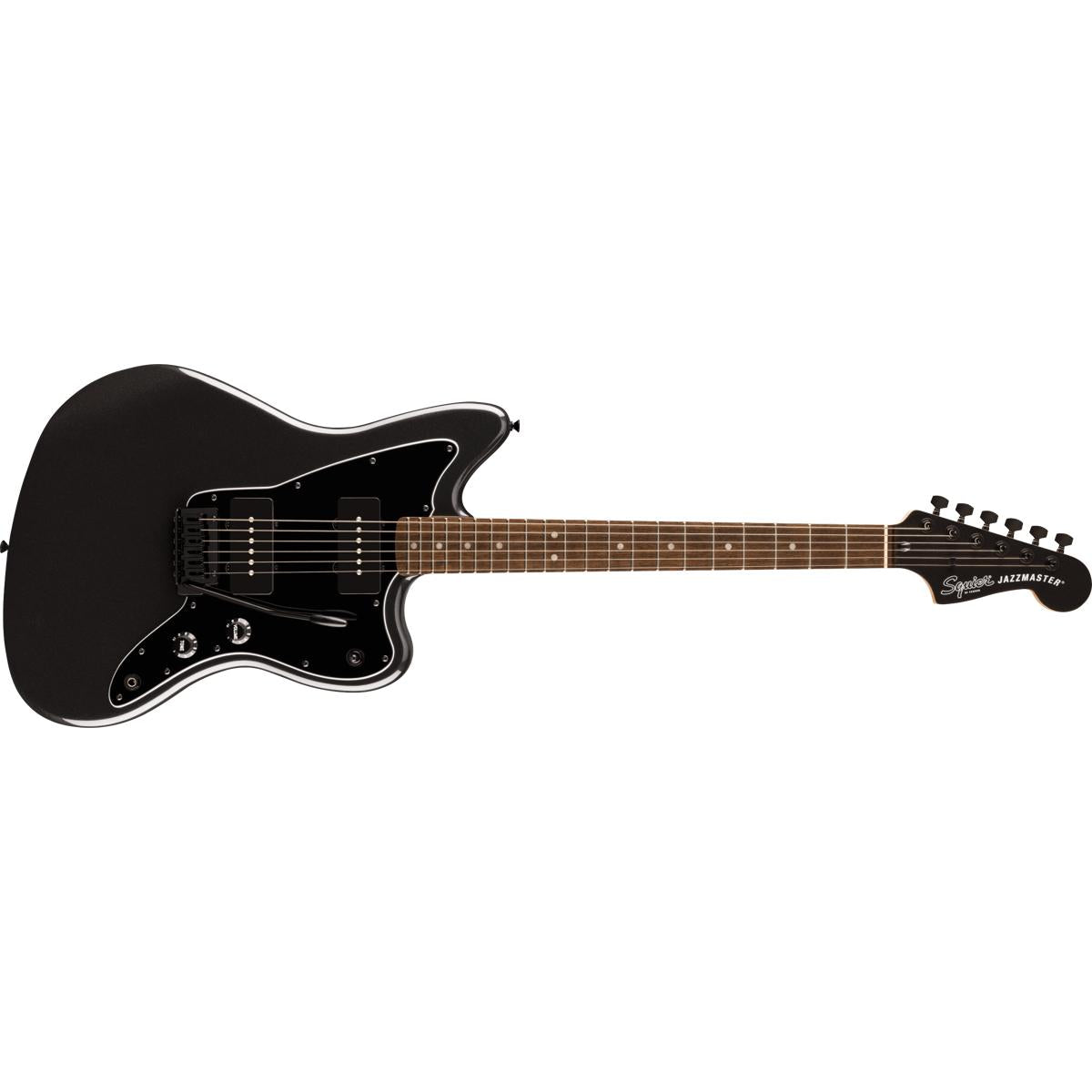 Fender Squier FSR Affinity Series Jazzmaster Electric Guitar Metallic Black w/ Black Pickguard - 0378311965