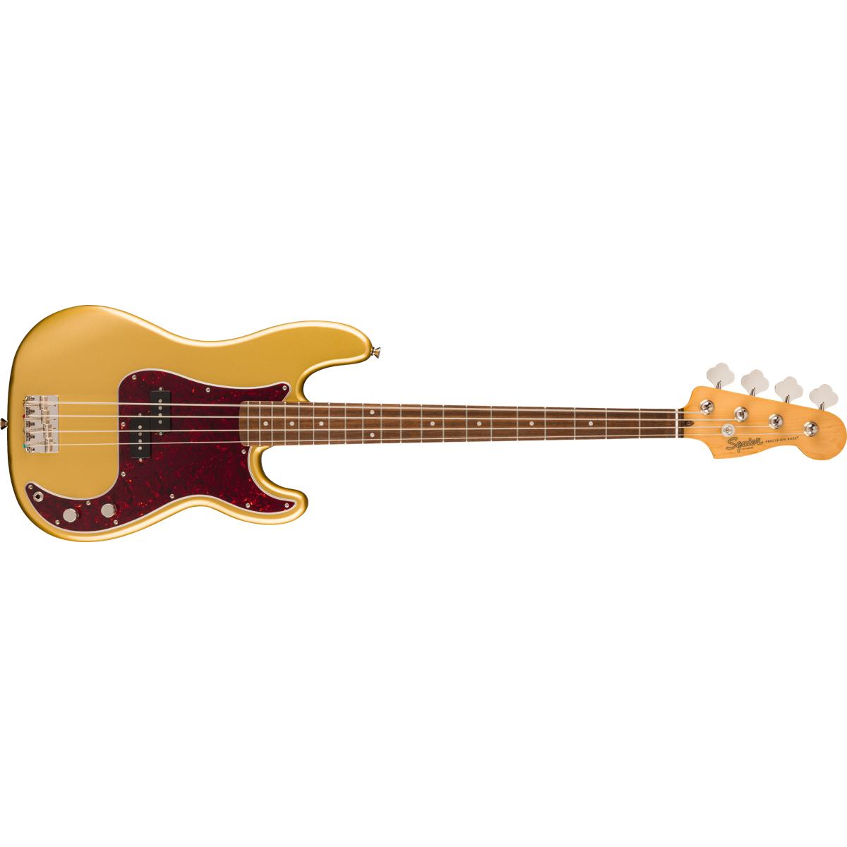 Fender Squier FSR Classic Vibe 60s Precision Bass Guitar Aztec Gold w/ Tortoiseshell Pickguard - 0374510578