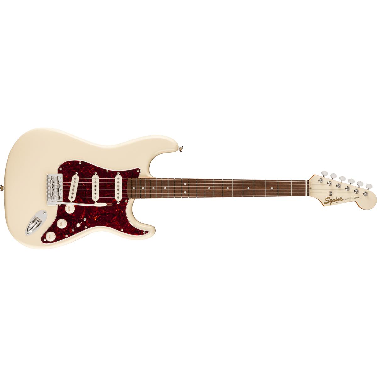 Fender Squier FSR Classic Vibe 60s Stratocaster Electric Guitar Olympic White w/ Tortoiseshell Pickguard - 0374014505
