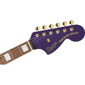 Fender Squier FSR Paranormal Troublemaker Telecaster Deluxe Electric Guitar Purple Metallic w/ Tortoiseshell Pickguard - 0377028577