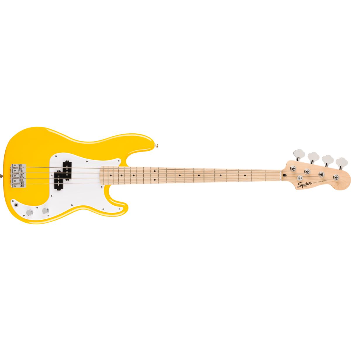 Fender Squier FSR Squier Sonic Precision Bass Guitar Graffiti Yellow w/ White Pickguard - 0373902574