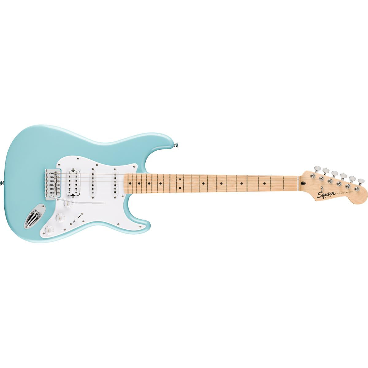 Fender Squier FSR Squier Sonic Stratocaster HSS Electric Guitar Tropical Turquoise w/ White Pickguard - 0373202597
