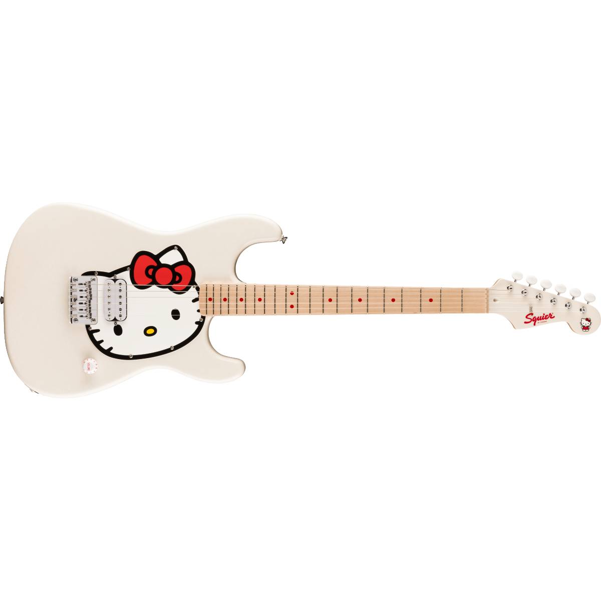 Fender Squier Limited Edition Hello Kitty Stratocaster Electric Guitar MN White - 0379102980