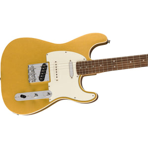 Fender Squier Paranormal Custom Nashville Stratocaster Electric Guitar Aztec Gold w/ Parchment Pickguard - 0377040578