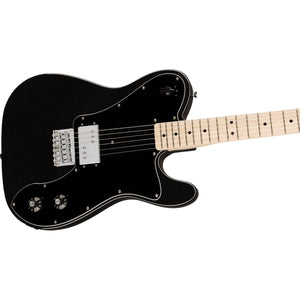 Fender Squier Paranormal Esquire Deluxe Electric Guitar Metallic Black w/ Black Pickguard - 0377045565