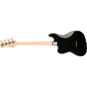 Fender Squier Paranormal Rascal HH Bass Guitar Metallic Black w/ White Pearloid Pickguard - 0377106565