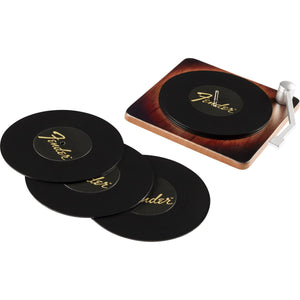 Fender Sunburst Turntable Coaster Set w/ 6 Vinyl Album Coasters - 9106107001