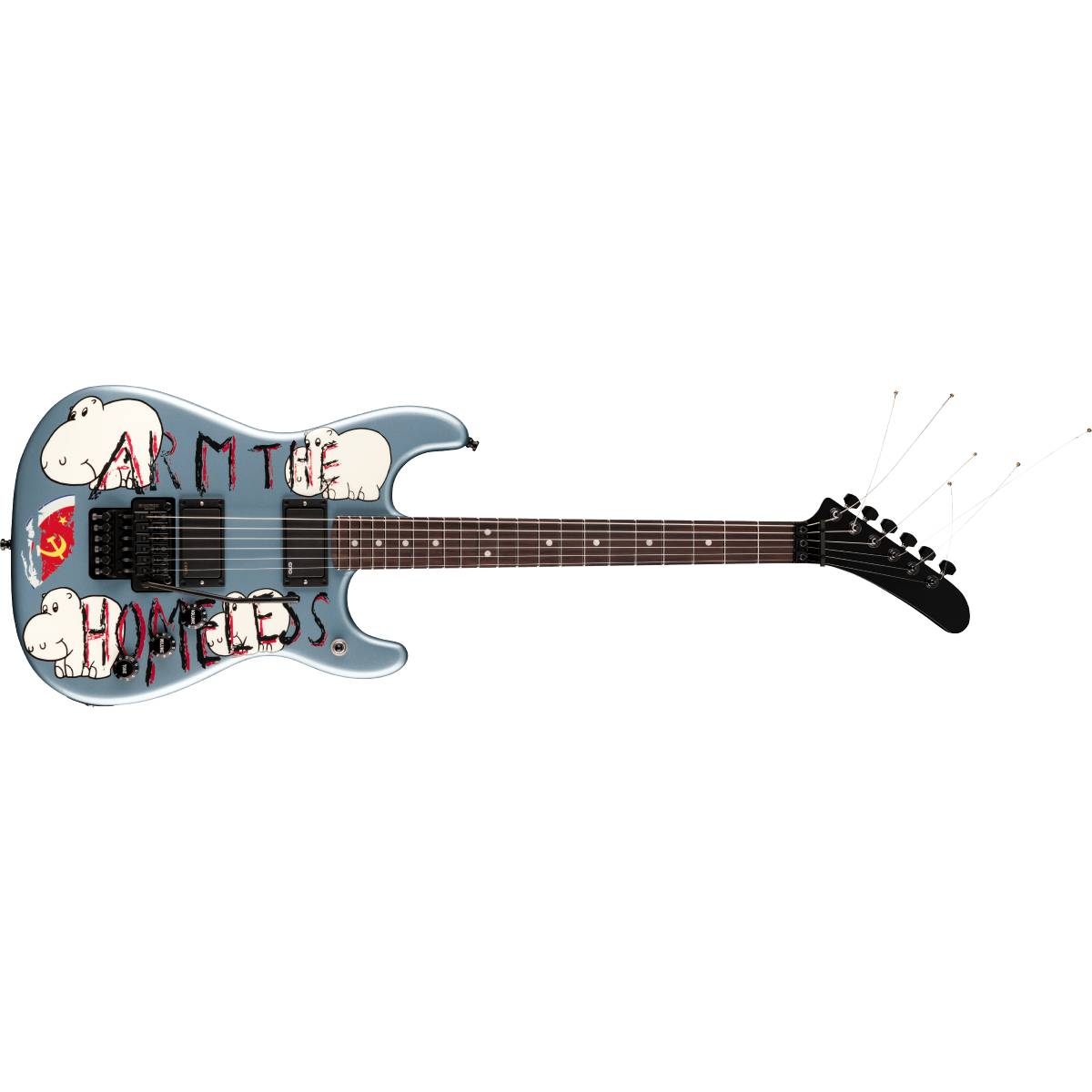 Fender Tom Morello Arm The Homeless Stratocaster Electric Guitar RW Blue Ice Metallic - MIM 0140360783