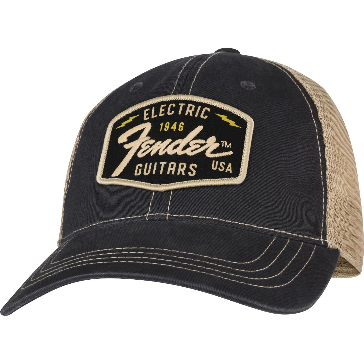 Fender Transition Logo Patch Hat Black/Stone One Size - 9122421203