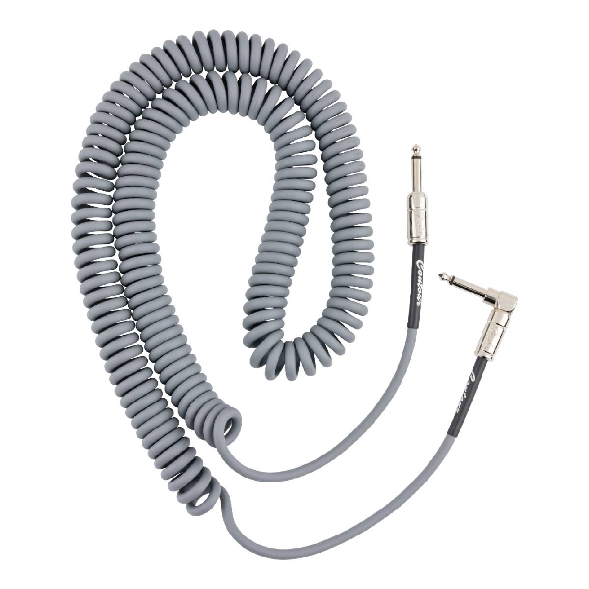 Fender Contour Series Instrument Cable 9m (30ft) Coiled Guitar Lead Inca Silver - 0990573024