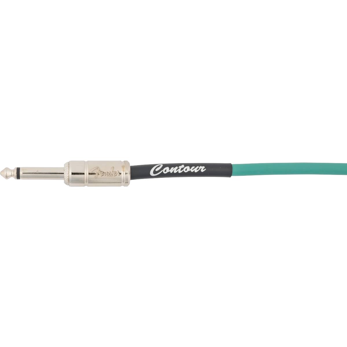 Fender Contour Series Instrument Cable 9m (30ft) Coiled Guitar Lead Sherwood Green - 0990573046