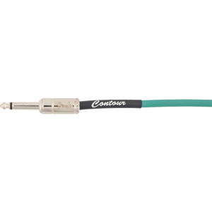 Fender Contour Series Instrument Cable 9m (30ft) Coiled Guitar Lead Sherwood Green - 0990573046
