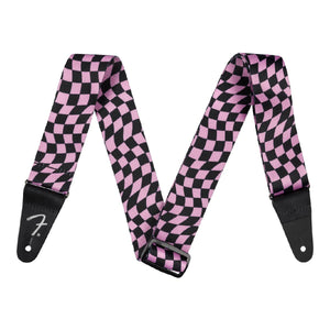 Fender Guitar Strap Wavy Checkerboard Polyester Pink - 0990637270