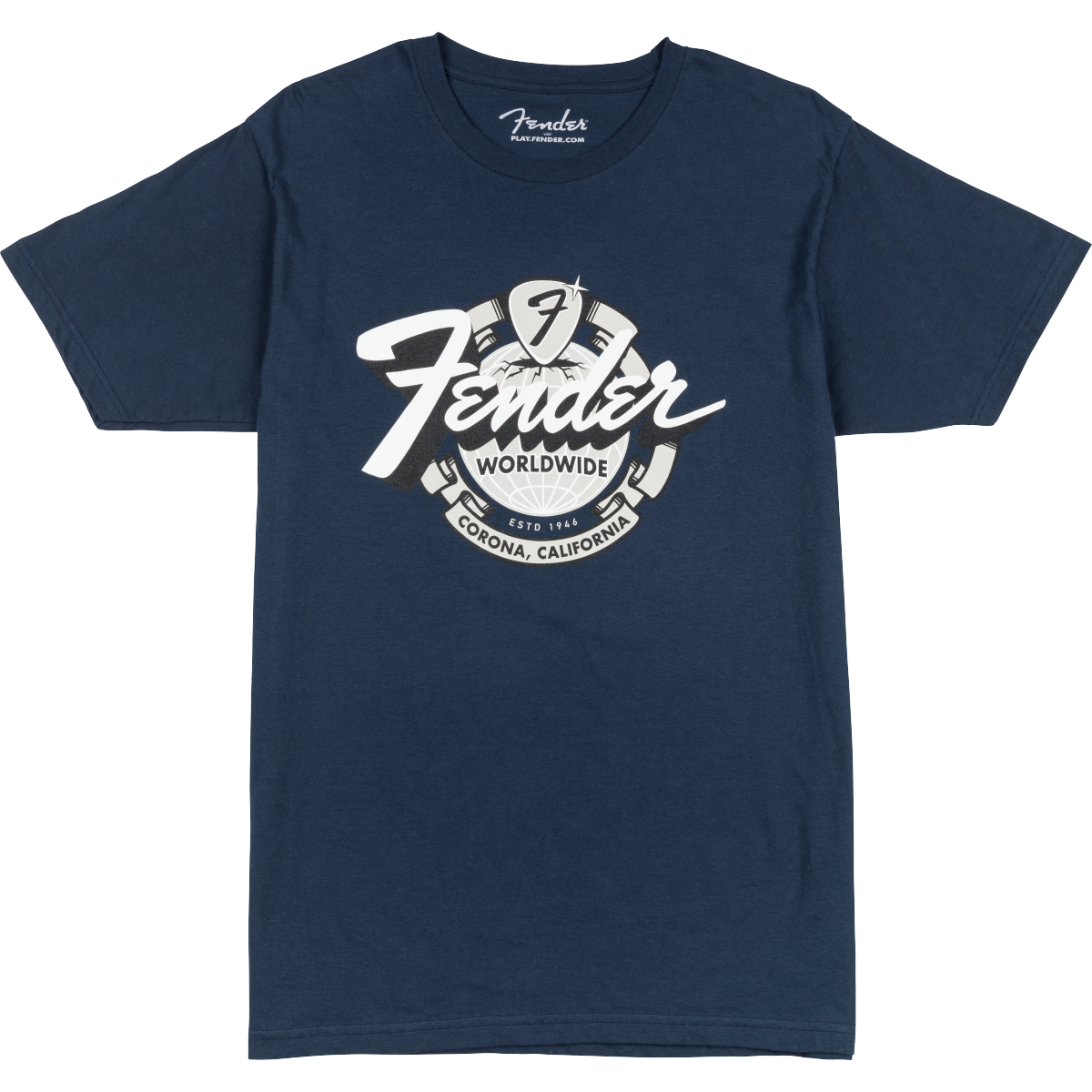 Fender World Wide Tee Vintage Navy 2X-Large XXL - 9193822806