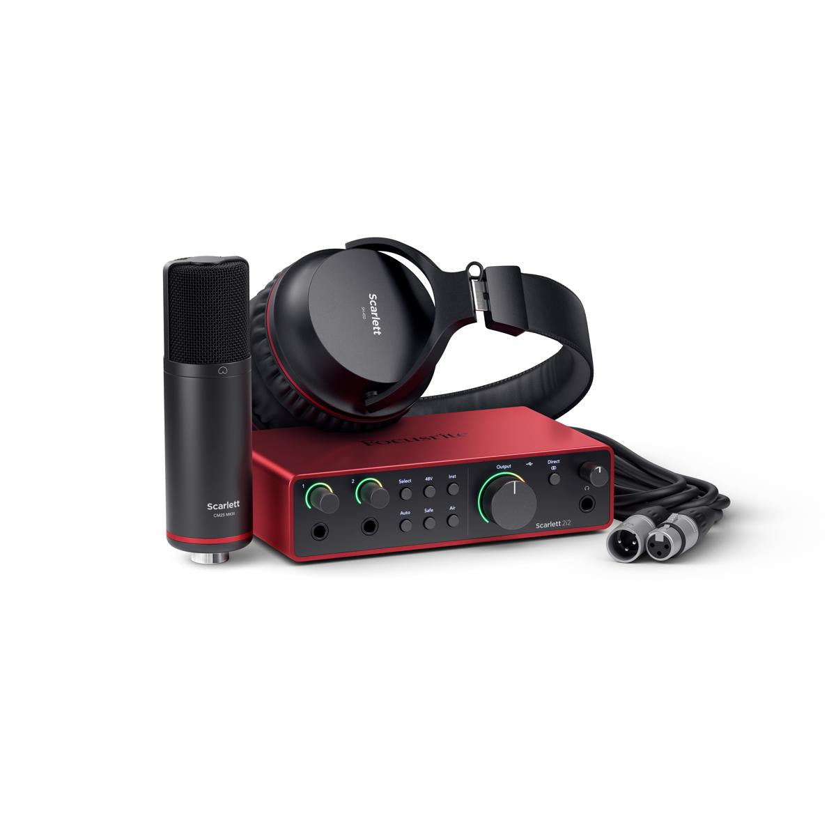 Focusrite Scarlett 2i2 Studio USB Audio Interface (Generation 4) 2-in/2-out w/ Mic & Headphones