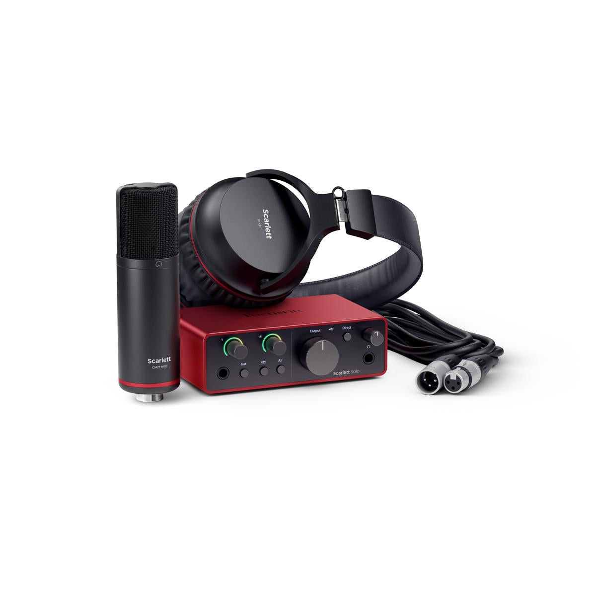 Focusrite Scarlett Solo Studio USB Audio Interface (Generation 4) 2-in/2-out w/ Mic &amp; Headphones