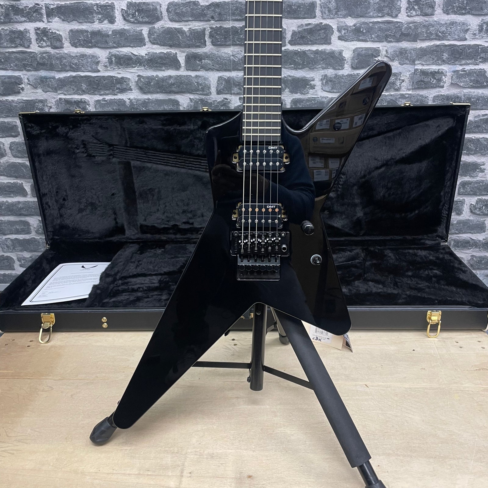 Dean USA Morningstar Custom Shop Electric Guitar Black w/ Floyd