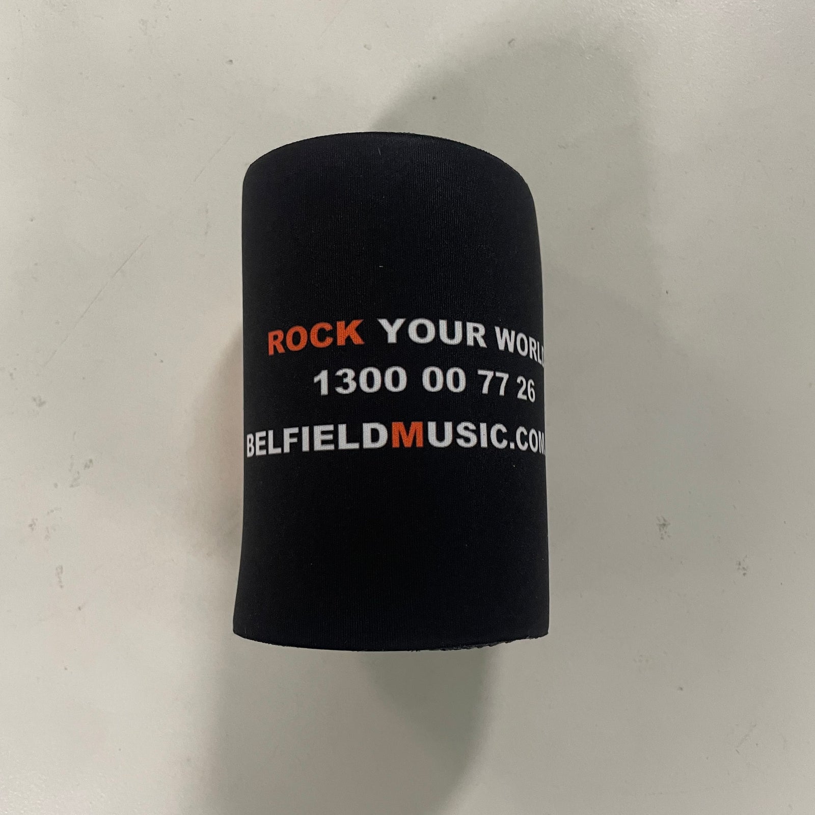 BM Can Cooler / Stubby Holder Black w/ Belfield Music Logo