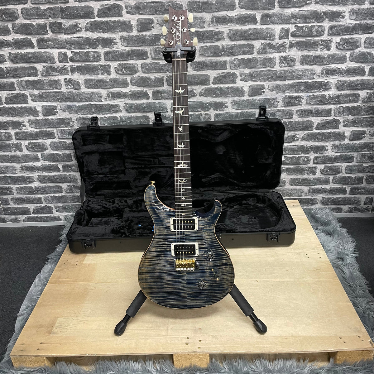 PRS Paul Reed Smith Core Custom 24 Electric Guitar Faded Whale Blue - Pattern Thin Neck 10 Top