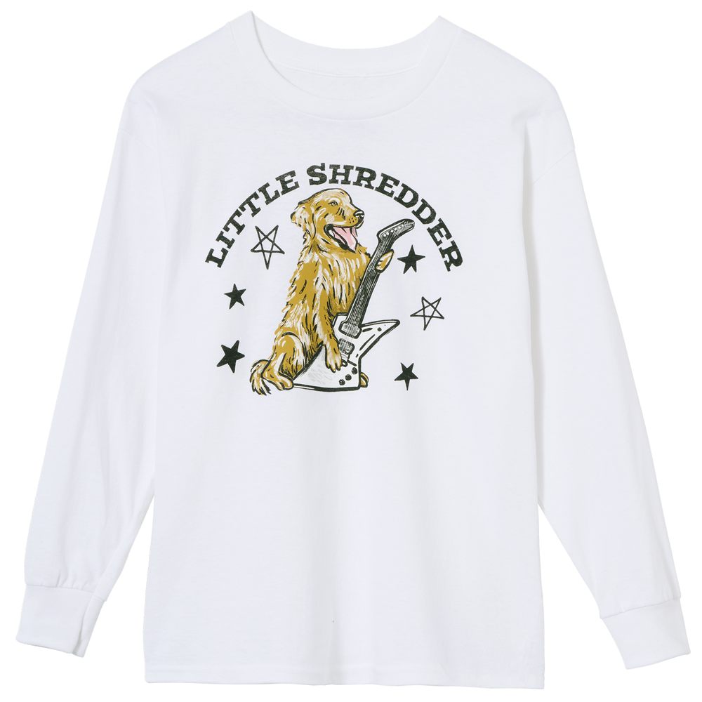 Gibson Kids Little Shredder Longsleeve T-Shirt White S - GA-KIDS-LS-SHRD-SM