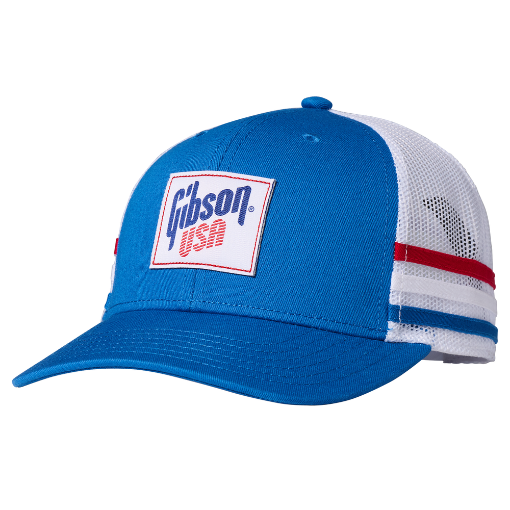 Gibson Kids Gibson Usa Trucker Hat Blue/White - GA-KIDS-USA-TH