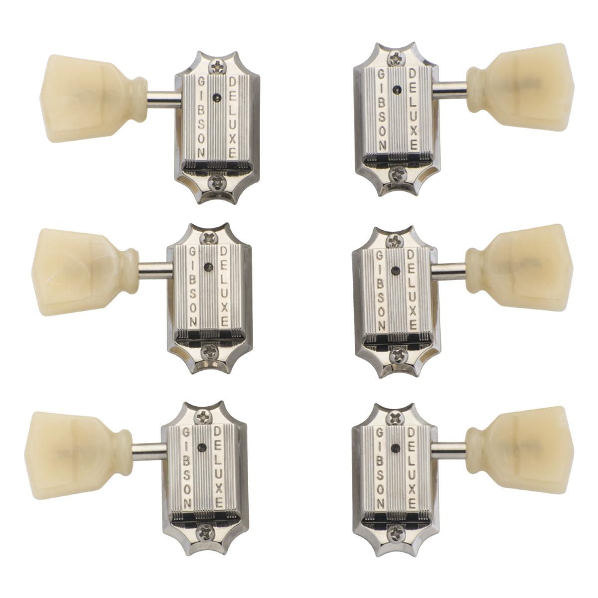 Gibson Deluxe Yellow Key Tuner Set - Nickel - PMMH-050