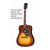 Gibson Hummingbird Studio Rosewood Acoustic Guitar Left Handed Satin Rosewood Burst w/ Pickup & Hardcase