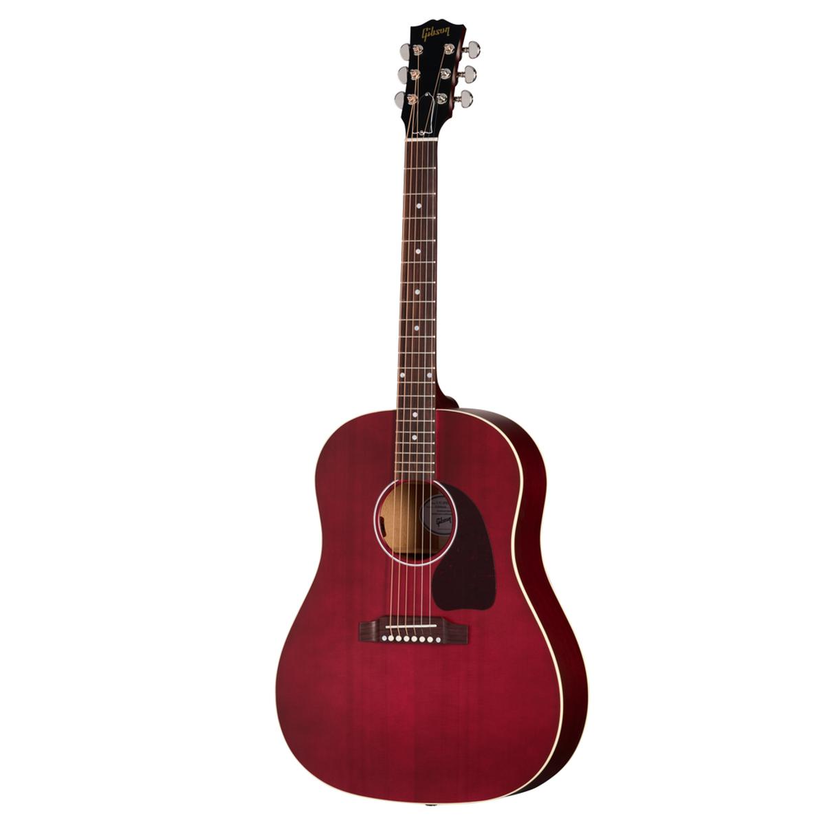 Gibson J-45 Special Acoustic Guitar Satin Wine Red w/ Pickup &amp; Hardcase - MCRS45SPCWR